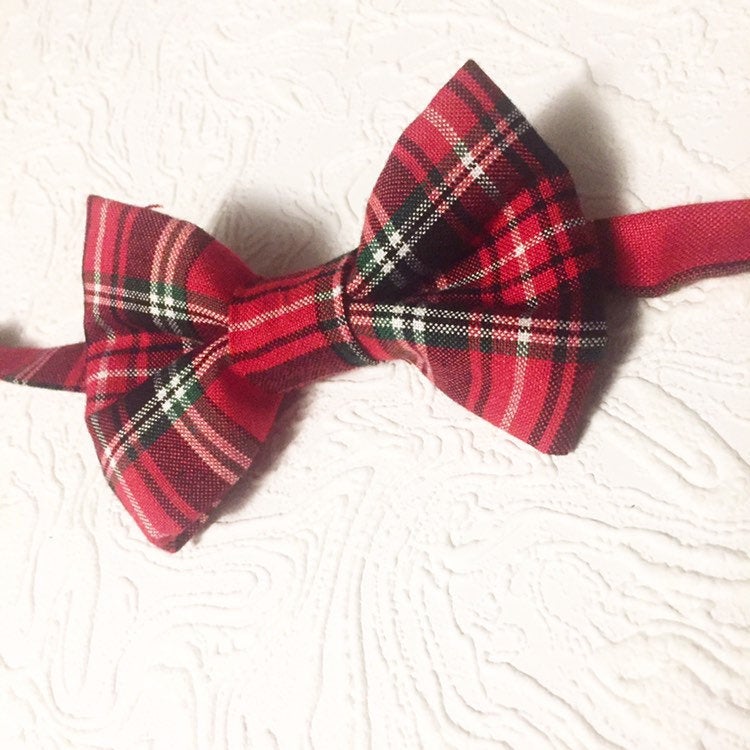 Royal Stuart Tartan Christmas Bow Tie, Red Royal Stewart Bow Tie, Baby and Children Bow Tie, Adult Mens Red Plaid Bow tie, Xmas Outfit