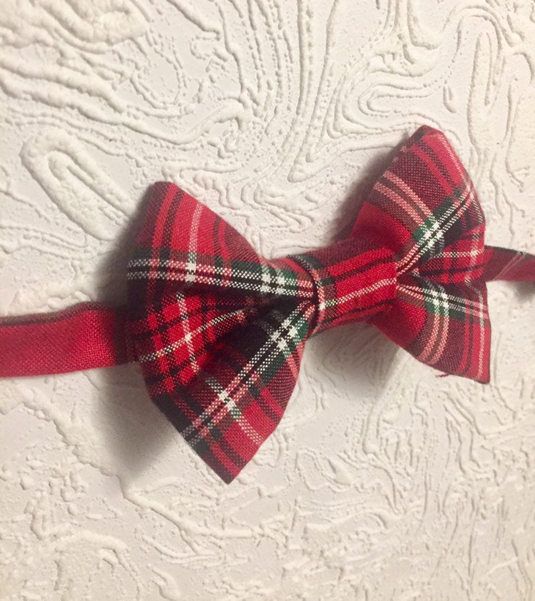 Royal Stuart Tartan Christmas Bow Tie, Red Royal Stewart Bow Tie, Baby and Children Bow Tie, Adult Mens Red Plaid Bow tie, Xmas Outfit