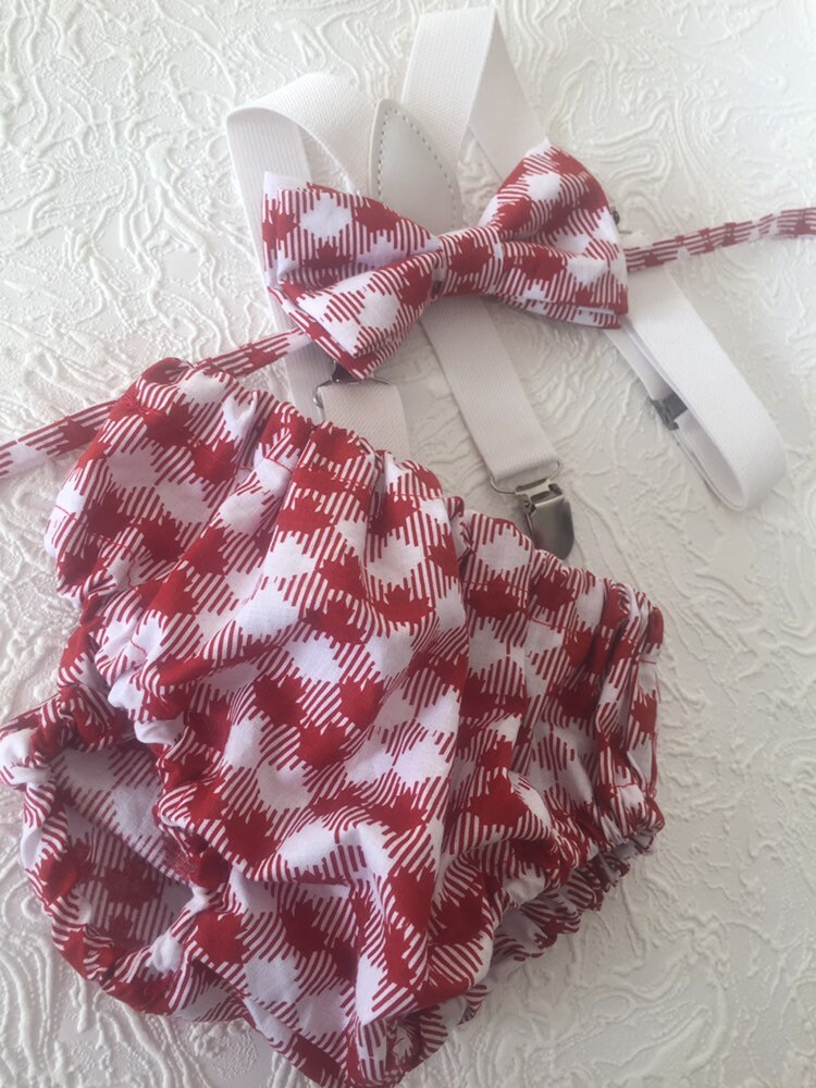 Canada day Outfit for Baby & Toddler Boy - Red Diaper Cover, white Suspenders, Red Bow Tie, maple leaf, canada bloomer, canadian bow tie