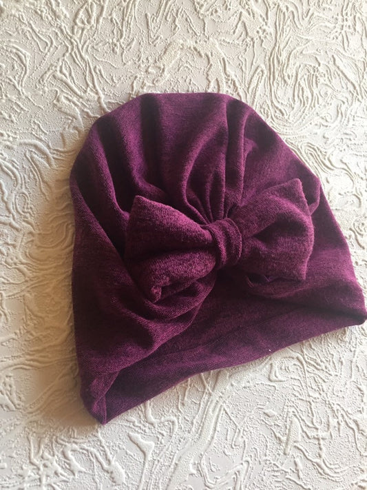Turban hat, Baby Hat, Baby Girl Bow, Hair Bow, Turban For Tots, Newborn Bow, Baby Shower Gift, Autumn Bows, Turban Knot, Toddler Hat