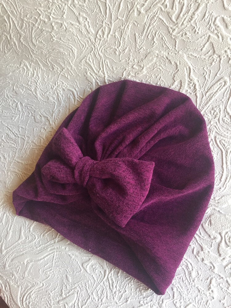 Turban hat, Baby Hat, Baby Girl Bow, Hair Bow, Turban For Tots, Newborn Bow, Baby Shower Gift, Autumn Bows, Turban Knot, Toddler Hat