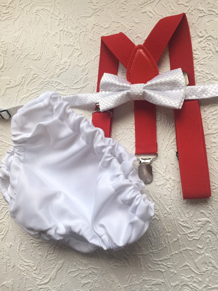 Boys white bowtie and bloomer set, boy, baby clothing, birthday, cake smash outfit, white cotton, bloomers, bloomer and bowtie