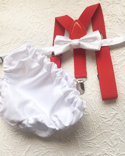 Boys white bowtie and bloomer set, boy, baby clothing, birthday, cake smash outfit, white cotton, bloomers, bloomer and bowtie