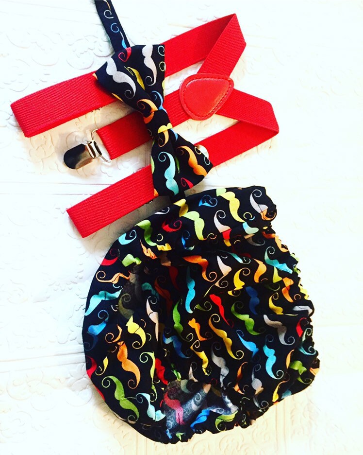 Little man 1st birthday outfit, 1st birthday cake smash outfit, mustache cake smash outfit, mustache tie and diaper cover, boy cake smash