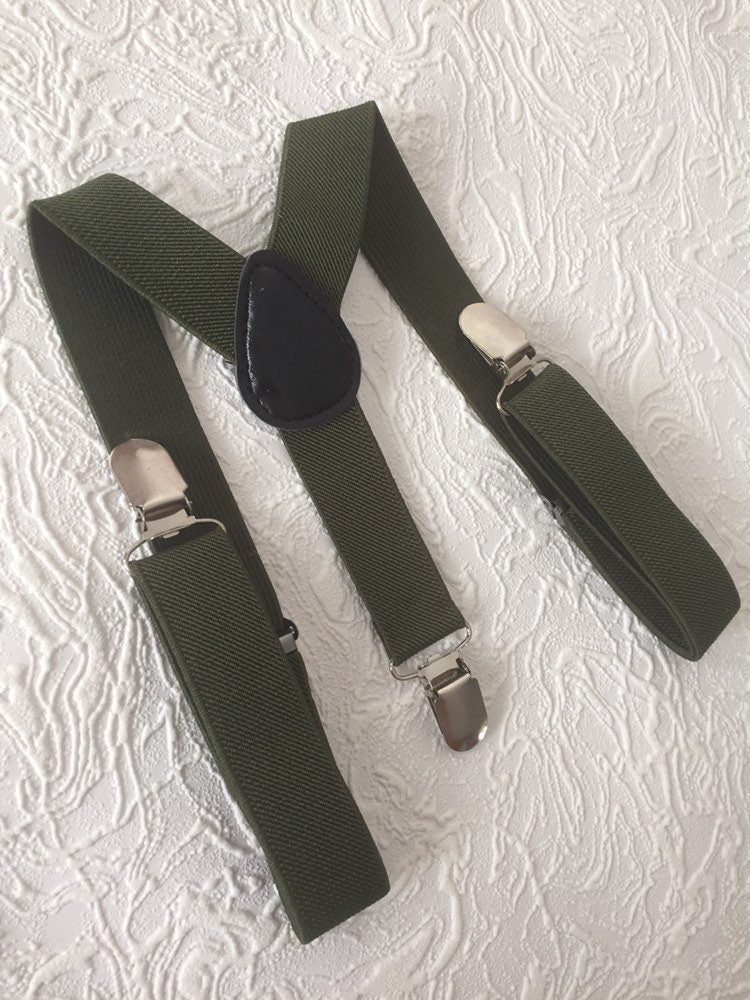 Green Suspenders, Toddler Suspenders, Kids Suspenders, Wedding Suspenders, Boys Suspenders, Baby Suspenders, Ring Bearer Outfit, Page Boy