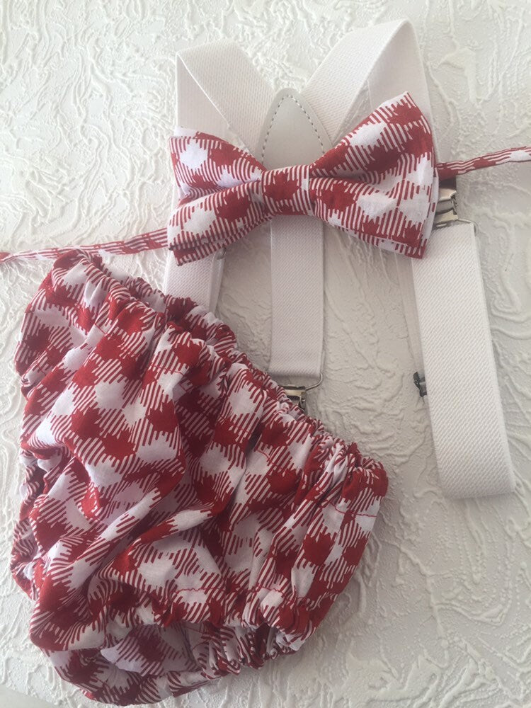 Canada day Outfit for Baby & Toddler Boy - Red Diaper Cover, white Suspenders, Red Bow Tie, maple leaf, canada bloomer, canadian bow tie