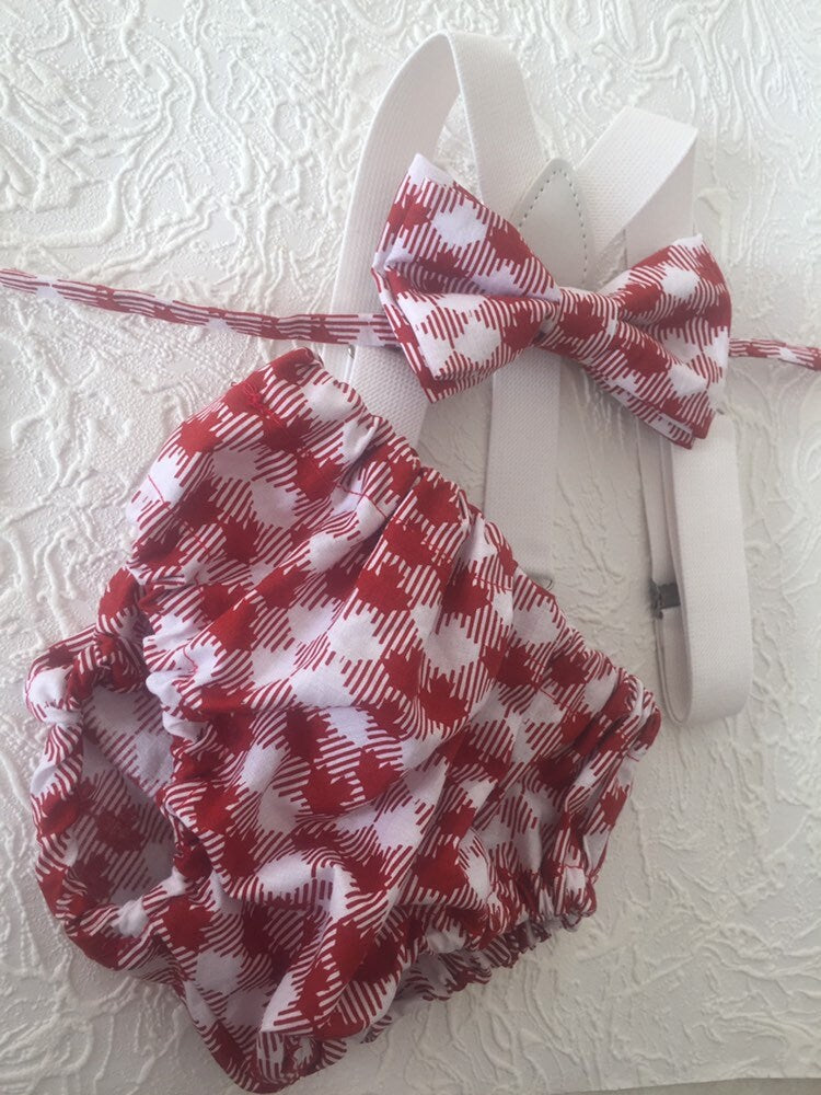 Canada day Outfit for Baby & Toddler Boy - Red Diaper Cover, white Suspenders, Red Bow Tie, maple leaf, canada bloomer, canadian bow tie