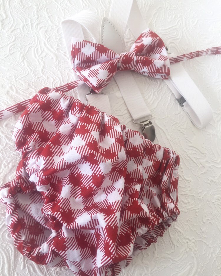 Canada day Outfit for Baby & Toddler Boy - Red Diaper Cover, white Suspenders, Red Bow Tie, maple leaf, canada bloomer, canadian bow tie