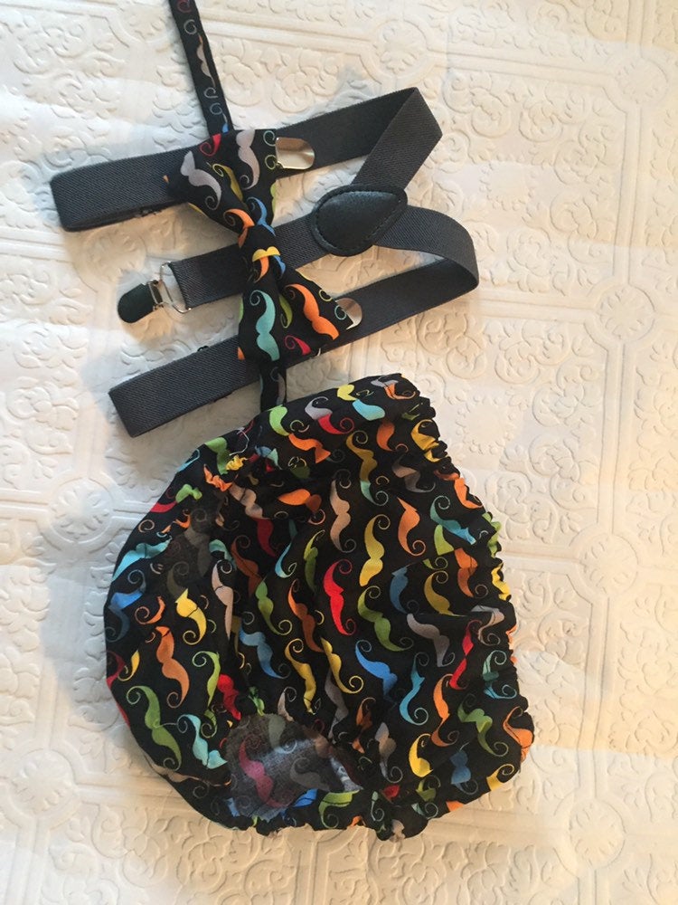 Little man 1st birthday outfit, 1st birthday cake smash outfit, mustache cake smash outfit, mustache tie and diaper cover, boy cake smash
