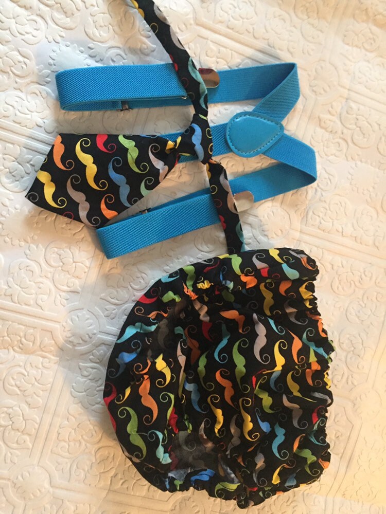 Boy Cake Smash Outfit, Boy 1st Birthday Outfit, tie and Diaper Cover, Boy 1st Birthday Outfit, Cake Smash Set, colorful moustache diaper