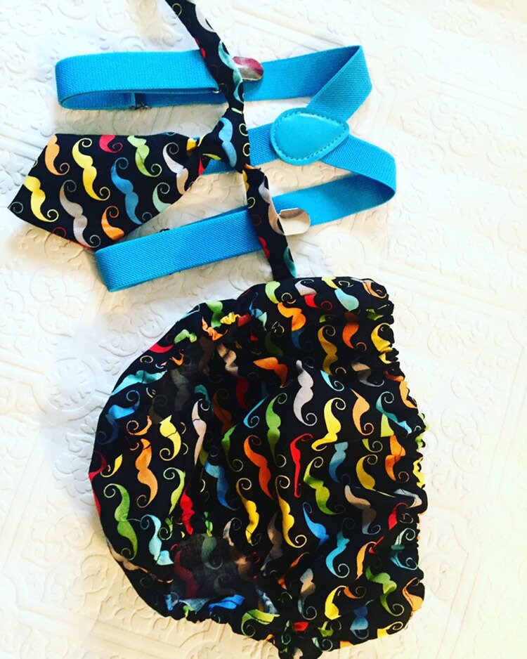Boy Cake Smash Outfit, Boy 1st Birthday Outfit, tie and Diaper Cover, Boy 1st Birthday Outfit, Cake Smash Set, colorful moustache diaper