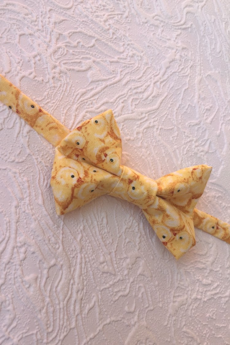 Easter bow tie. Chicks bow tie. Easter baby bow tie.