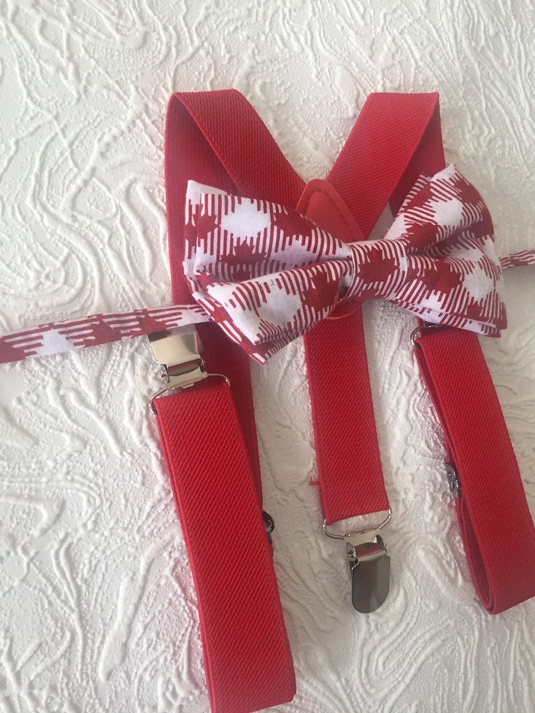 Red Bow Tie and Suspenders, Red Bow Tie, Bright Red Suspenders, Toddler Suspenders, Mens, Adult, Boys, Kids, Baby, Child, Photo Prop