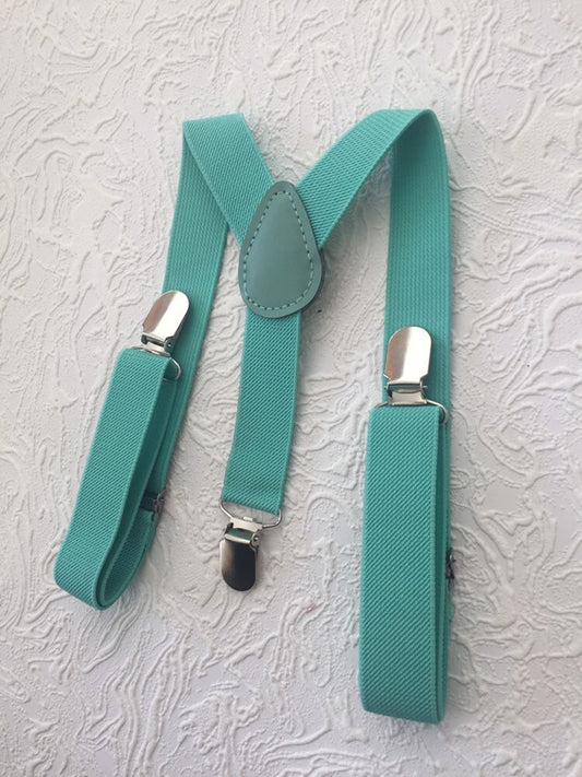 Mint suspenders, ring bearer outfit, mint wedding, mint braces, mint green suspenders, mint boys suspenders, mint toddler suspenders
