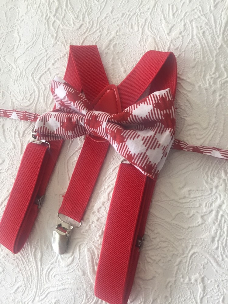 Red Bow Tie and Suspenders, Red Bow Tie, Bright Red Suspenders, Toddler Suspenders, Mens, Adult, Boys, Kids, Baby, Child, Photo Prop