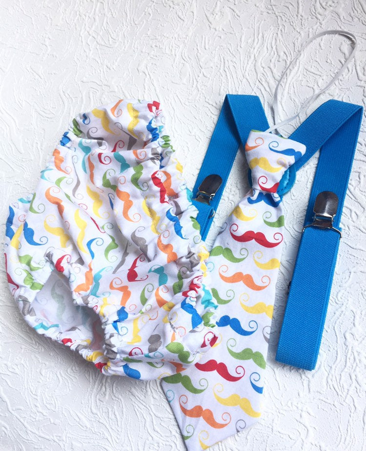 Mustache 1st birthday outfit, little man first birthday outfit, blue and white birthday, mustache baby, boy cake smash outfit