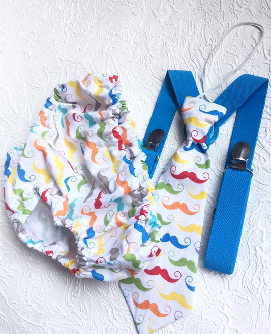 Mustache 1st birthday outfit, little man first birthday outfit, blue and white birthday, mustache baby, boy cake smash outfit