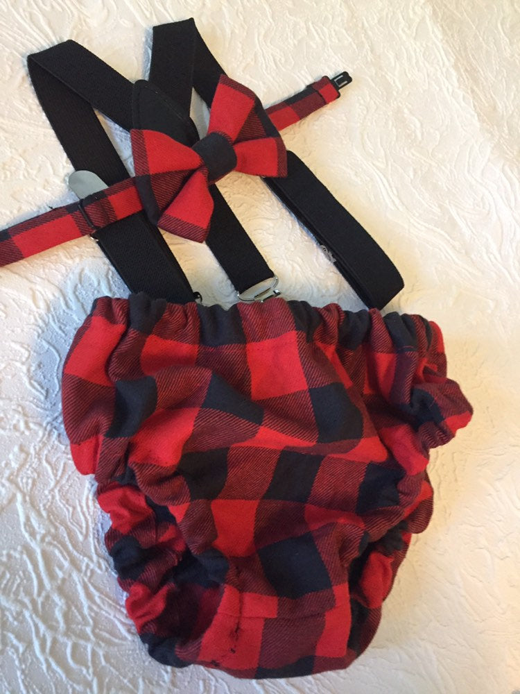 Lumberjack Diaper Cover, Buffalo Plaid First Birthday Outfit, Wild One Cake Smash, First Birthday Boy