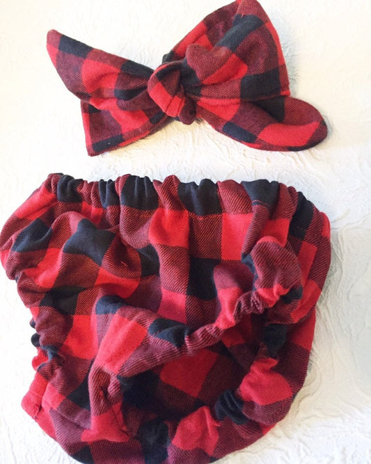 Buffalo Plaid Cake Smash Outfit