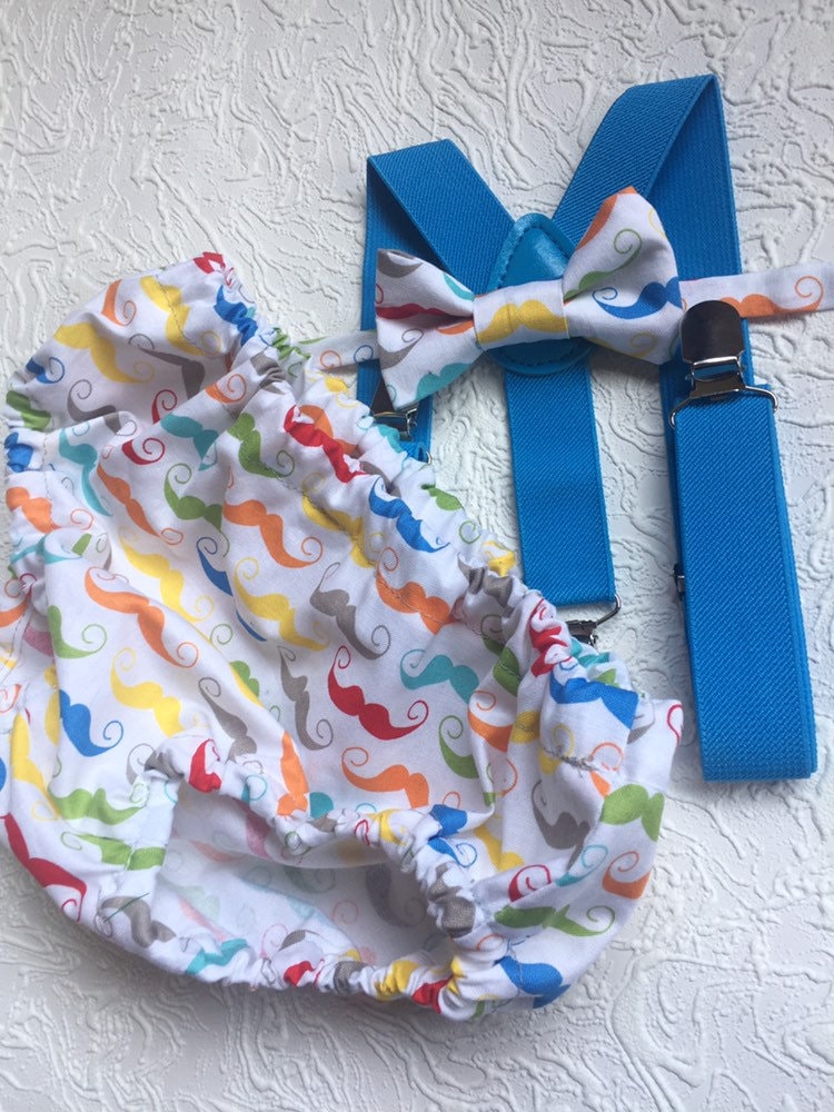 Mr Onederful Cake Smash Boy Outfit, white Diaper Cover, Bow tie and Suspender, 1st Birthday Boy, Bowtie baby outfit, Bowtie birthday outfit,