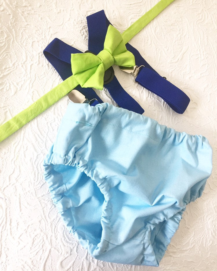 Monster Cake Smash Outfit Boy Birthday Outfit 1, 2, 3 Piece Set Diaper Cover Tie Suspenders Party Bow Tie Monster boy outfit