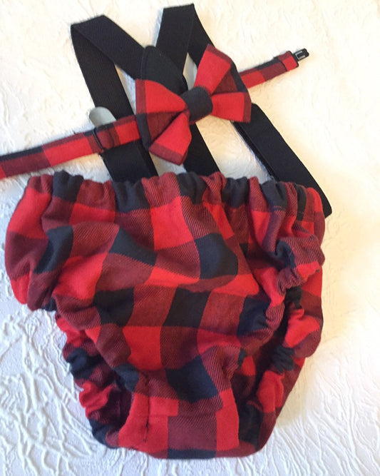 Lumberjack Diaper Cover, Buffalo Plaid First Birthday Outfit, Wild One Cake Smash, First Birthday Boy