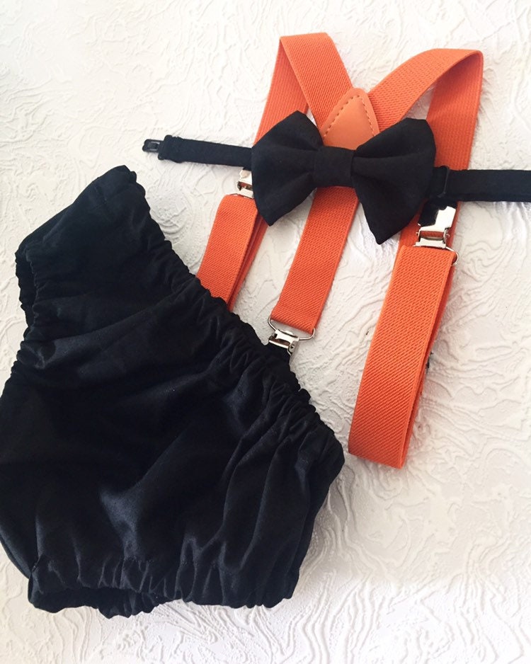 Boy Cake Smash Outfit, Halloween Cake Smash Outfit, Orange and Black Cake Smash, October Birthday, Boys 1st Birthday, Birthday Outfit