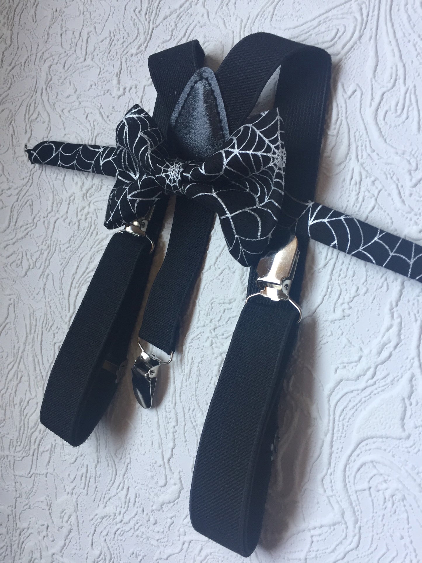 Halloween Bow Tie and Black Suspender set -Bow Tie and Suspender Set for Baby,Toddler and Boys, Suspender and bow tie set