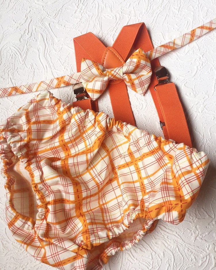 Boy Cake Smash Outfit, Boy Cake Smash, Boy 1st Birthday Set, 1st Birthday, Milestone Pictures, Boy 1st Birthday Outfit, Orange Cake Smash