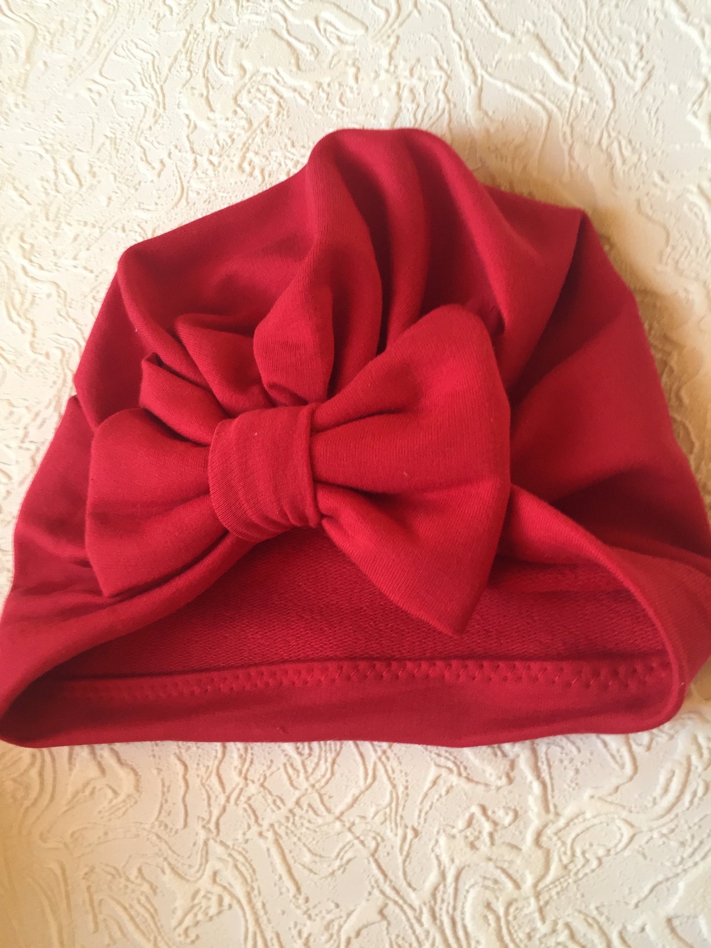 Infant Turban /baby turban / baby girl turban hat/ knot turban/ knotted hat/ knotted Turban/ newborn turban hat/ red turban - Red