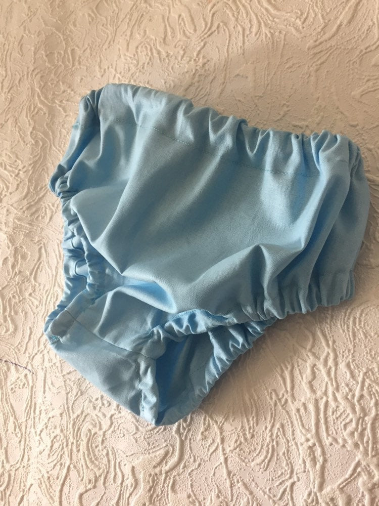 Infant & Toddler Diaper cover - Baby Bloomers in blue - baby blue bloomer - blue bloomer - cotton bloomer - Size Nb, 3m, 6m, 9m, 12m, 18m, 2