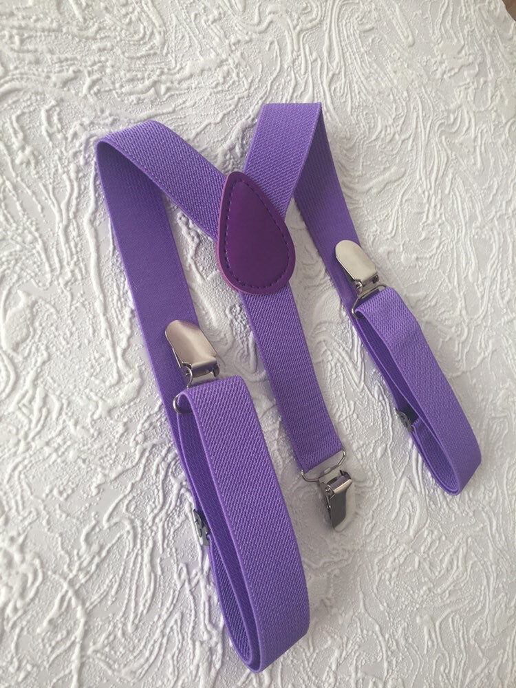 Suspenders / Plum Purple Suspenders / newborn - 5 years old -Baby Boys Kids Children Adjustable Suspenders Y-Back Wedding Birthday Groom