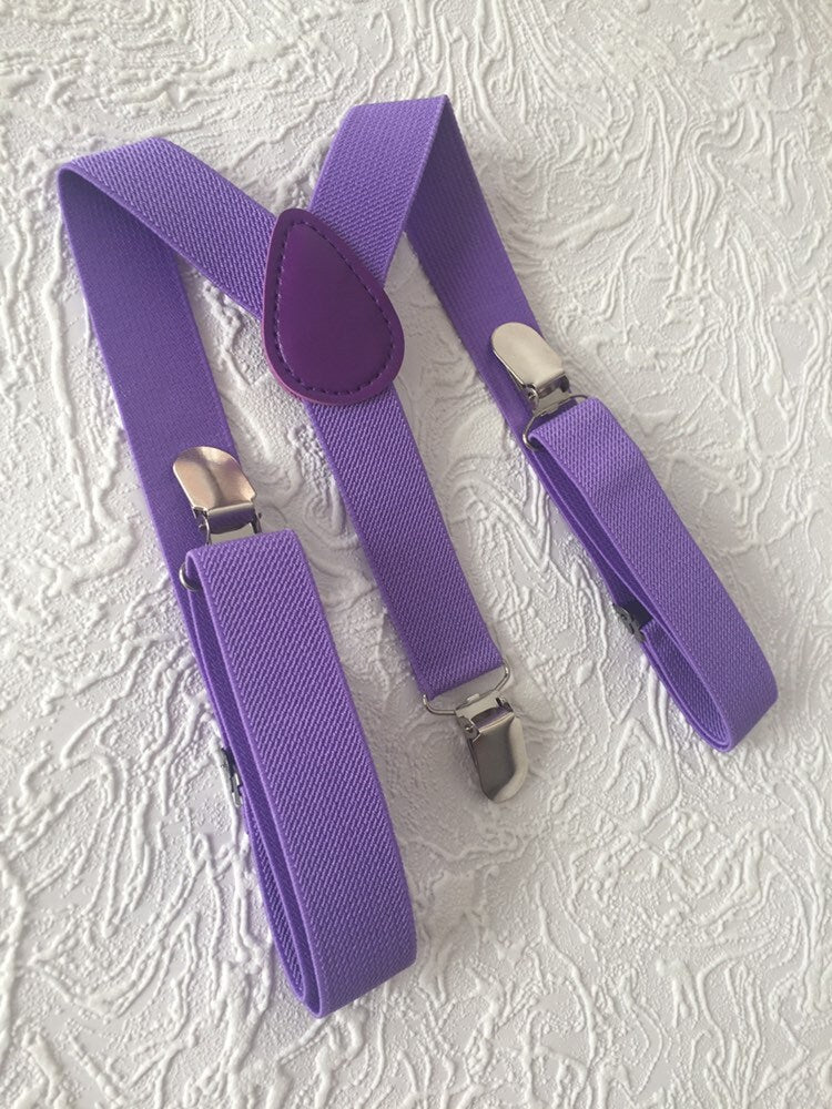Suspenders / Plum Purple Suspenders / newborn - 5 years old -Baby Boys Kids Children Adjustable Suspenders Y-Back Wedding Birthday Groom