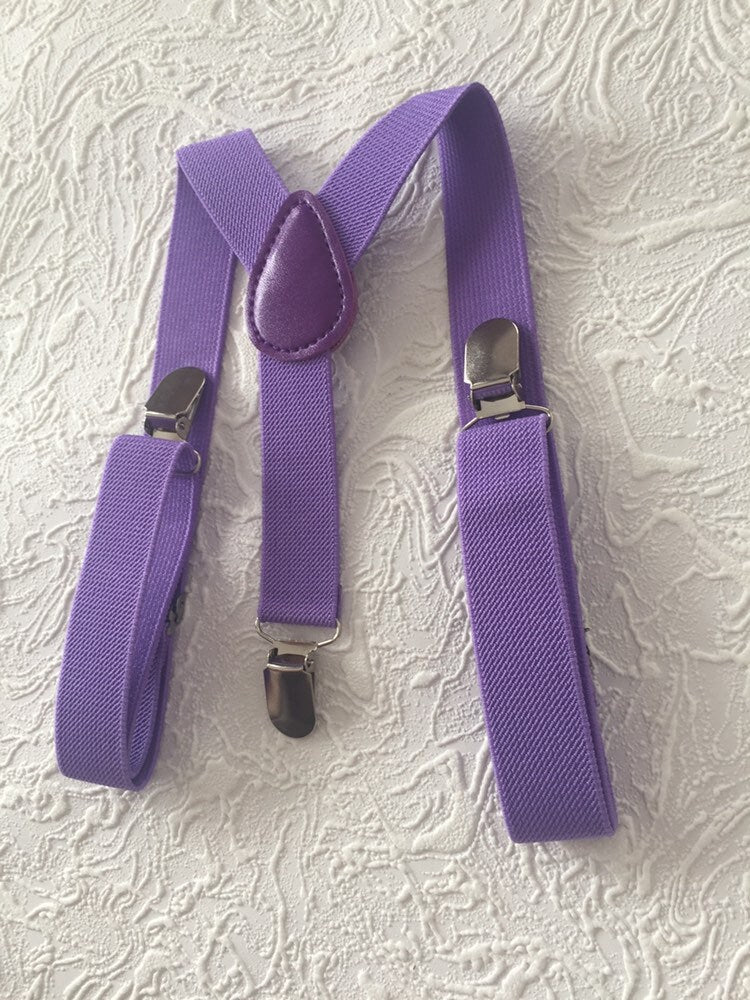 Suspenders / Plum Purple Suspenders / newborn - 5 years old -Baby Boys Kids Children Adjustable Suspenders Y-Back Wedding Birthday Groom