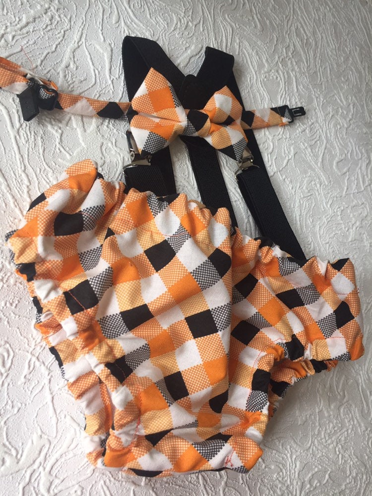 1st Birthday boy cake smash Outfit Bow tie bloomers Suspenders halloween cake smash, boy outfit,bloomers,diaper cover, spiderweb cake smash