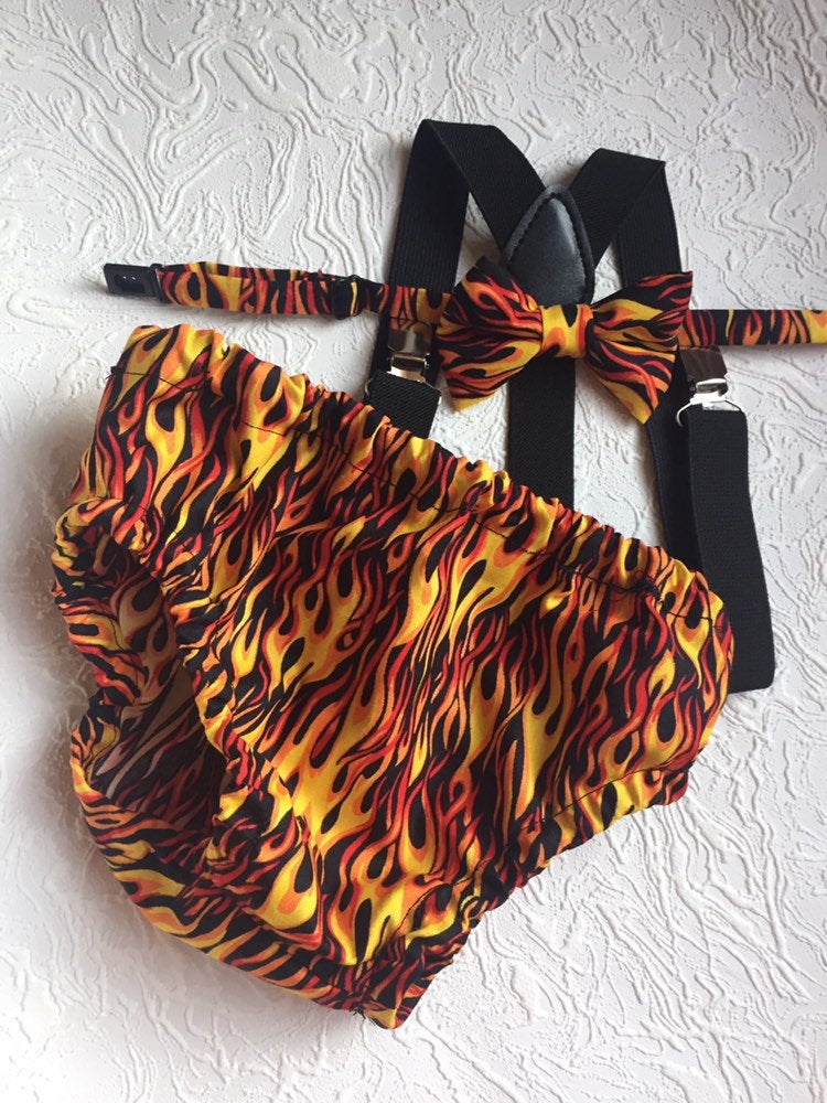 First Birthday Cake Smash Outfit Racing car Red Black yellow Car flames Diaper Cover bow Tie for Baby Boy racing cake smash