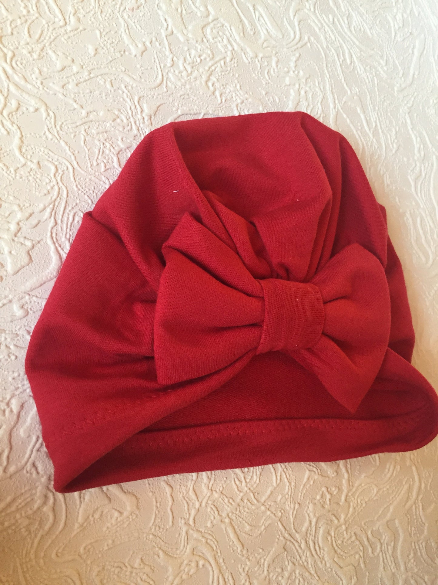 Infant Turban /baby turban / baby girl turban hat/ knot turban/ knotted hat/ knotted Turban/ newborn turban hat/ red turban - Red