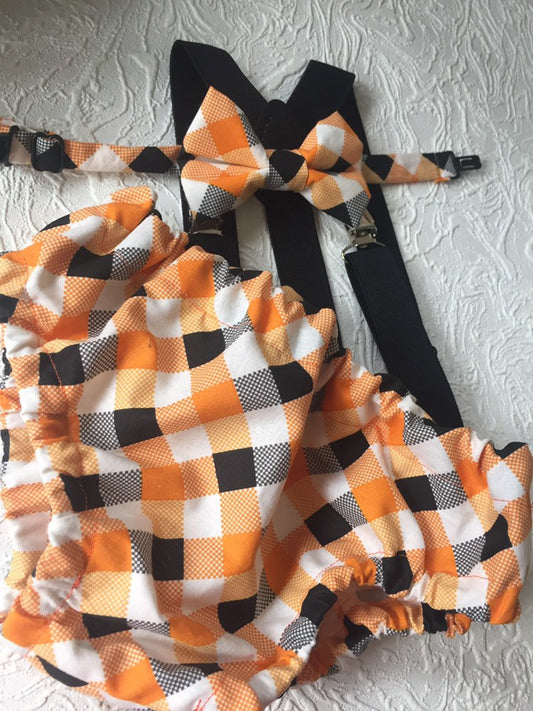 1st Birthday boy cake smash Outfit Bow tie bloomers Suspenders halloween cake smash, boy outfit,bloomers,diaper cover, spiderweb cake smash