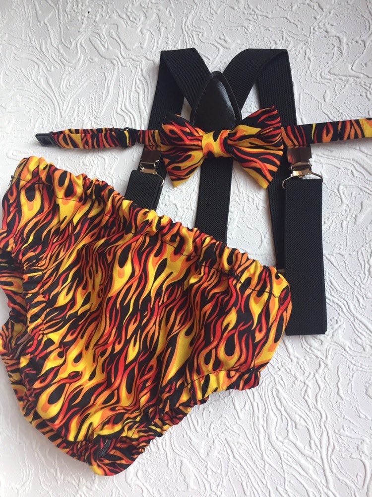 First Birthday Cake Smash Outfit Racing car Red Black yellow Car flames Diaper Cover bow Tie for Baby Boy racing cake smash