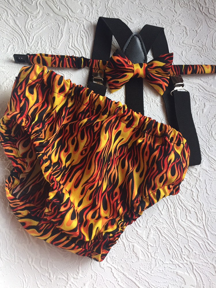 First Birthday Cake Smash Outfit Racing car Red Black yellow Car flames Diaper Cover bow Tie for Baby Boy racing cake smash