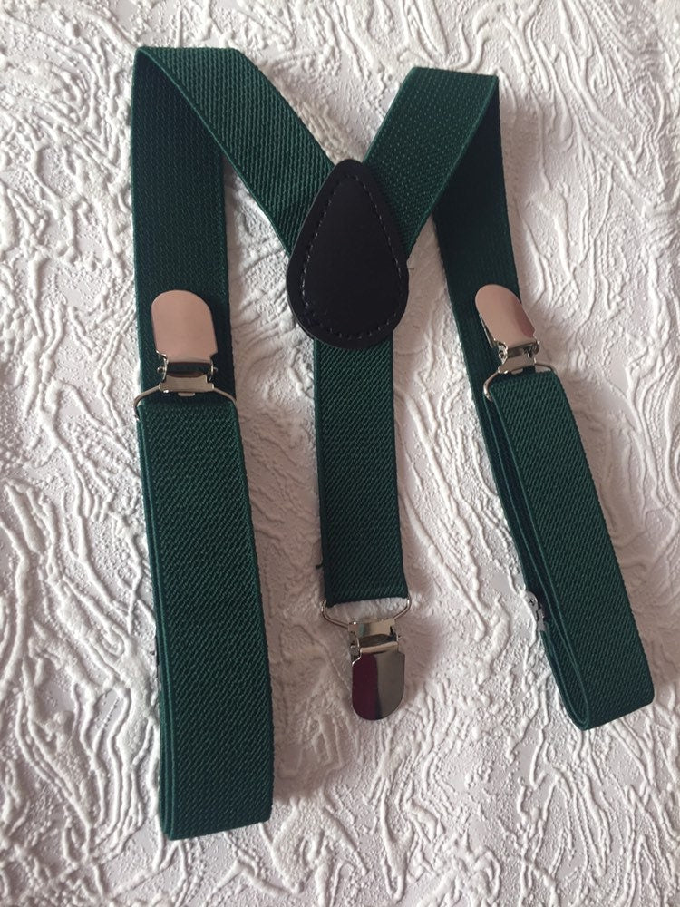 Green suspenders, baby suspenders, christmas suspenders, toddler suspenders, boy suspenders, child suspenders, green baby suspenders, green