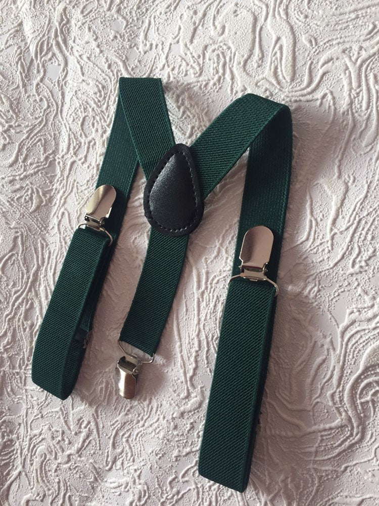 Green suspenders, baby suspenders, christmas suspenders, toddler suspenders, boy suspenders, child suspenders, green baby suspenders, green