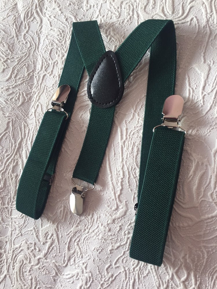 Green suspenders, baby suspenders, christmas suspenders, toddler suspenders, boy suspenders, child suspenders, green baby suspenders, green
