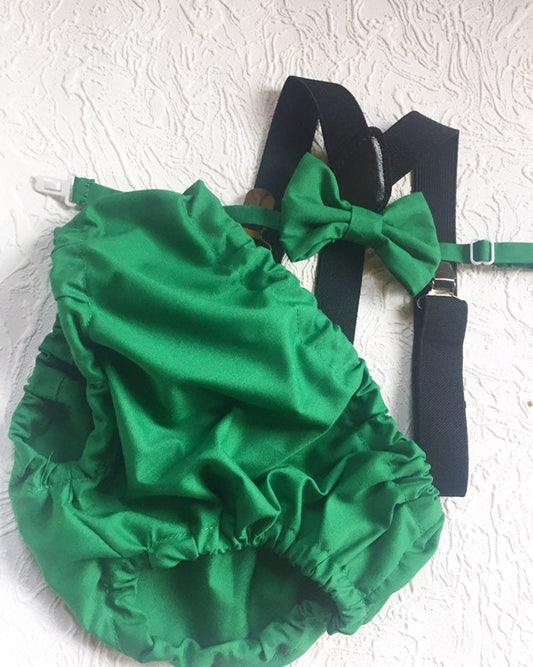 3 Piece Emerald Green Cake Smash Outfit - 1st Birthday Set