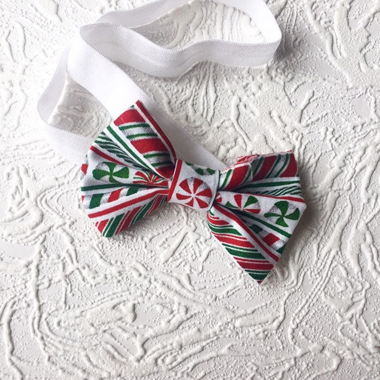 Christmas Headband / Christmas Bow Headband / Candycane Bow