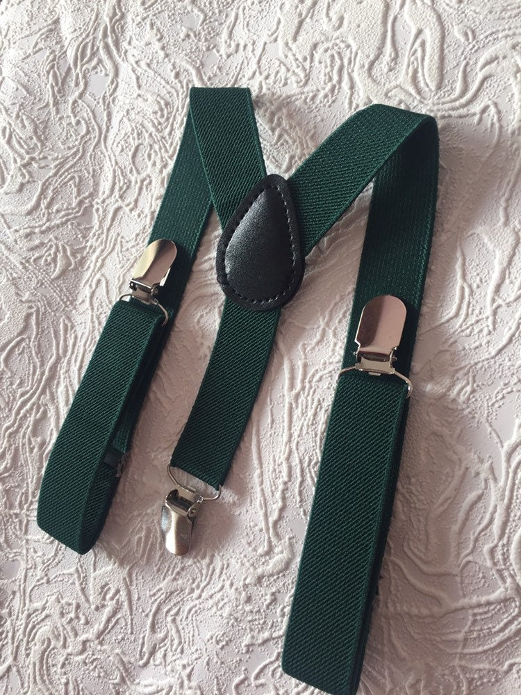 Green suspenders, baby suspenders, christmas suspenders, toddler suspenders, boy suspenders, child suspenders, green baby suspenders, green