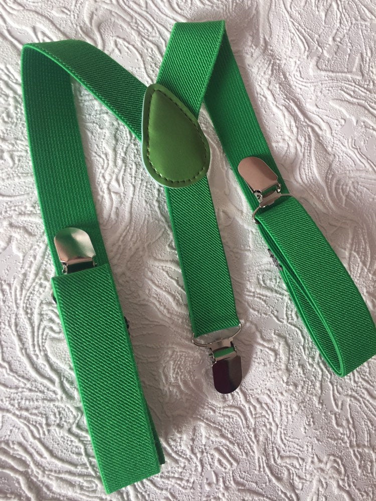 Green suspenders, baby suspenders, christmas suspenders, toddler suspenders, boy suspenders, child suspenders, green baby suspenders, green