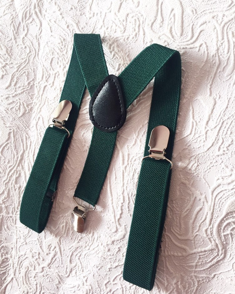 Green suspenders, baby suspenders, christmas suspenders, toddler suspenders, boy suspenders, child suspenders, green baby suspenders, green