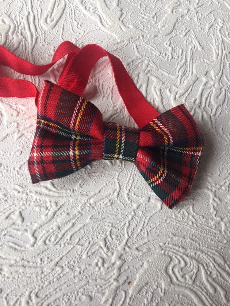 Ted tartan bow, red hair bow, red glitter bow, tartan bow , gold hair bow, girls hair accessories, baby bow , christmas bow,
