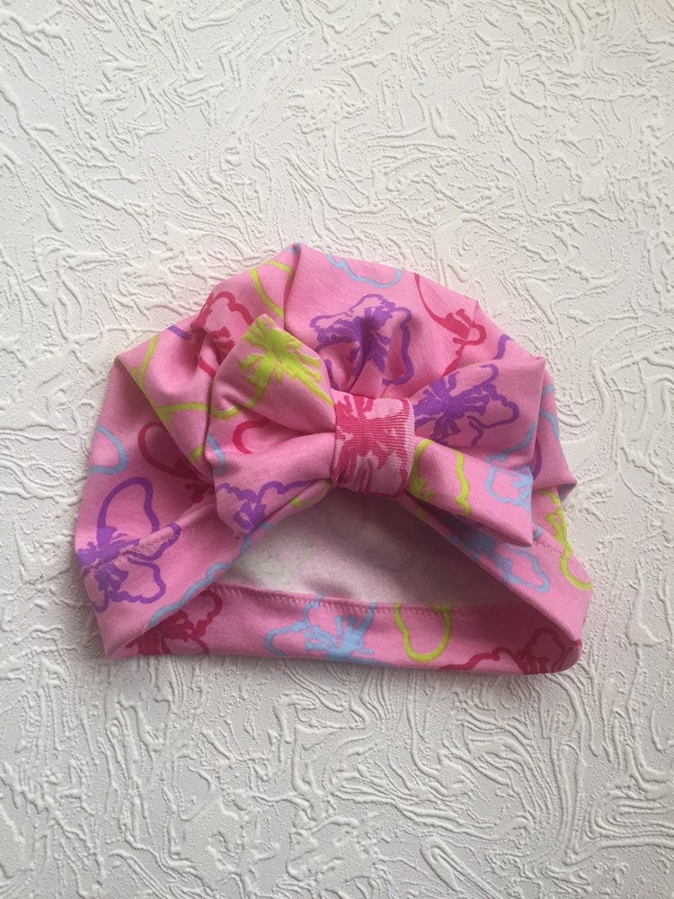 Baby Turbans, Baby bow turban, baby headwrap, knit turban, baby hat, baby hair bow, Turban hat, hospital hat, newborn hat, Bow TURBAN HAT
